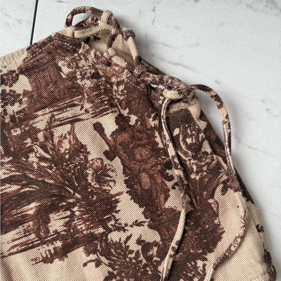 PRETTY LITTLE THING renaissance tapestry lace up corset denim mini skirt - Picture 5 of 8